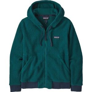 Patagonia — Women’s Shearling Fleece Zip-up Hoodie — BEAUTIFUL forest green — M